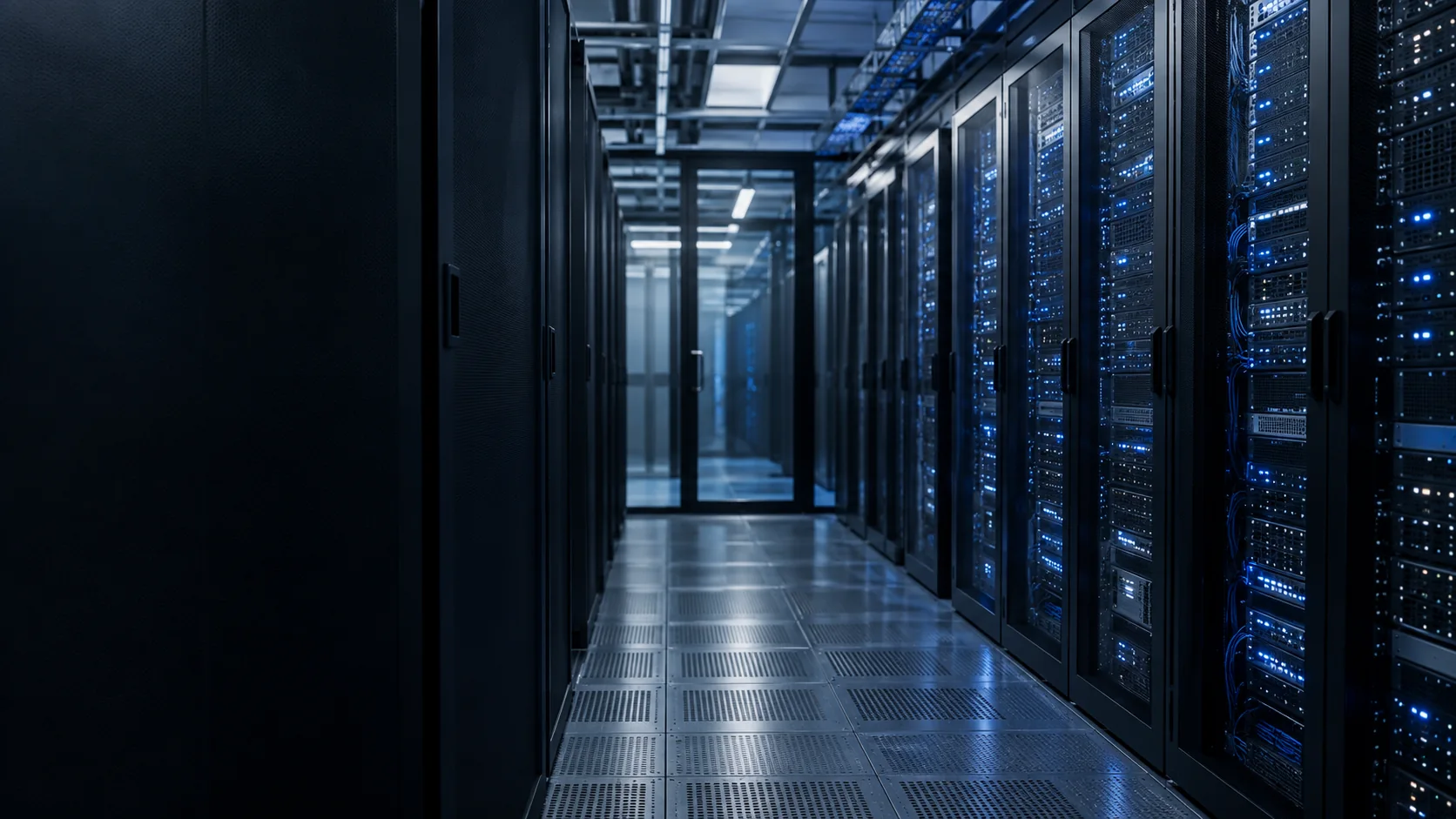 Modern server infrastructure supporting connected business technology